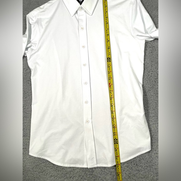 Buttercloth Shirt Mens White Medium Slim Fit Icy Cotton Button Up Stretch - Picture 11 of 14